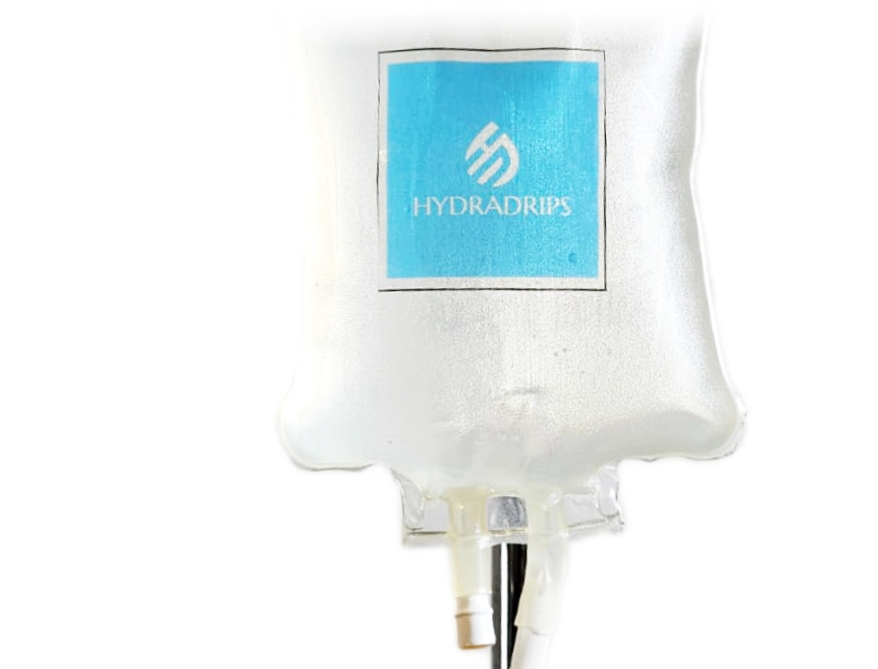 Imagen de suero con logo de hydradrips